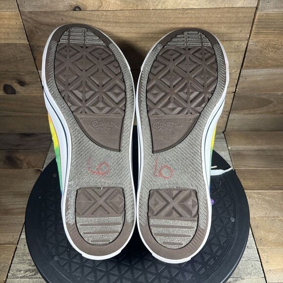 Converse Mens Size 9 Chuck Taylor II All Star Hi Top Sneakers Rainbow Multicolor - Picture 9 of 10